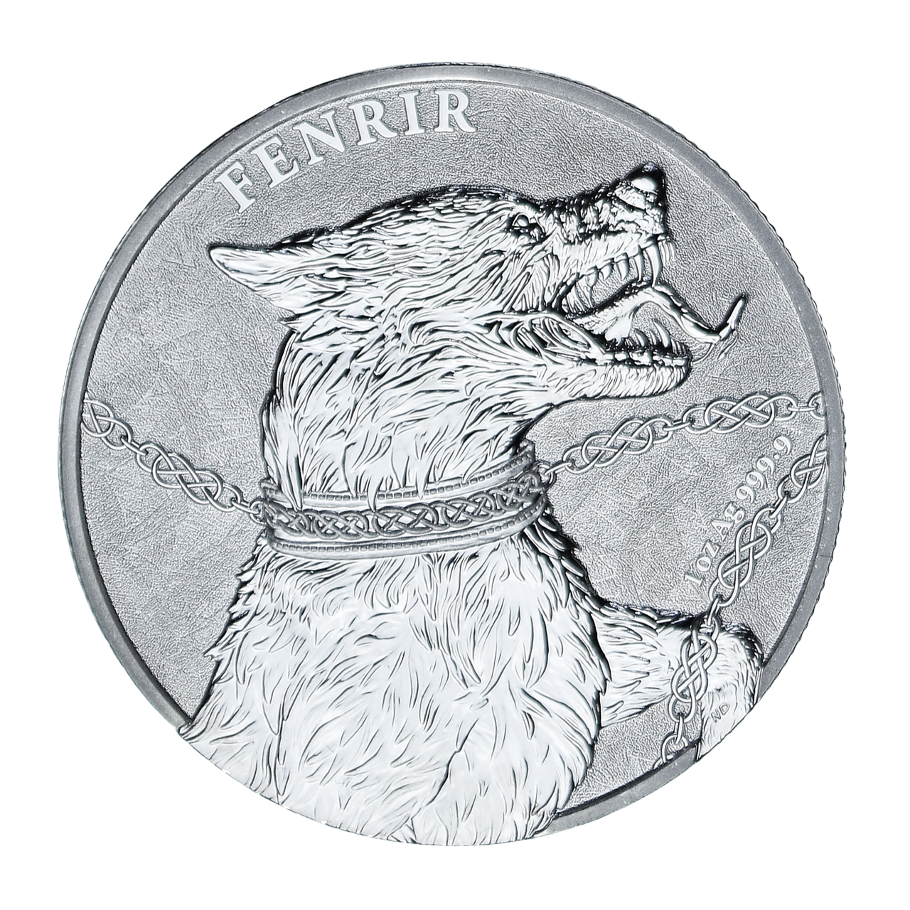 Срібна монета 5 mark Germania Beasts: Fenrir 1oz 2022 року