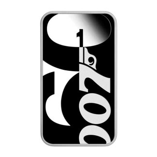 Серебряный слиток $1 James Bond 007™ 60-летие 1oz 2022 Тувалу