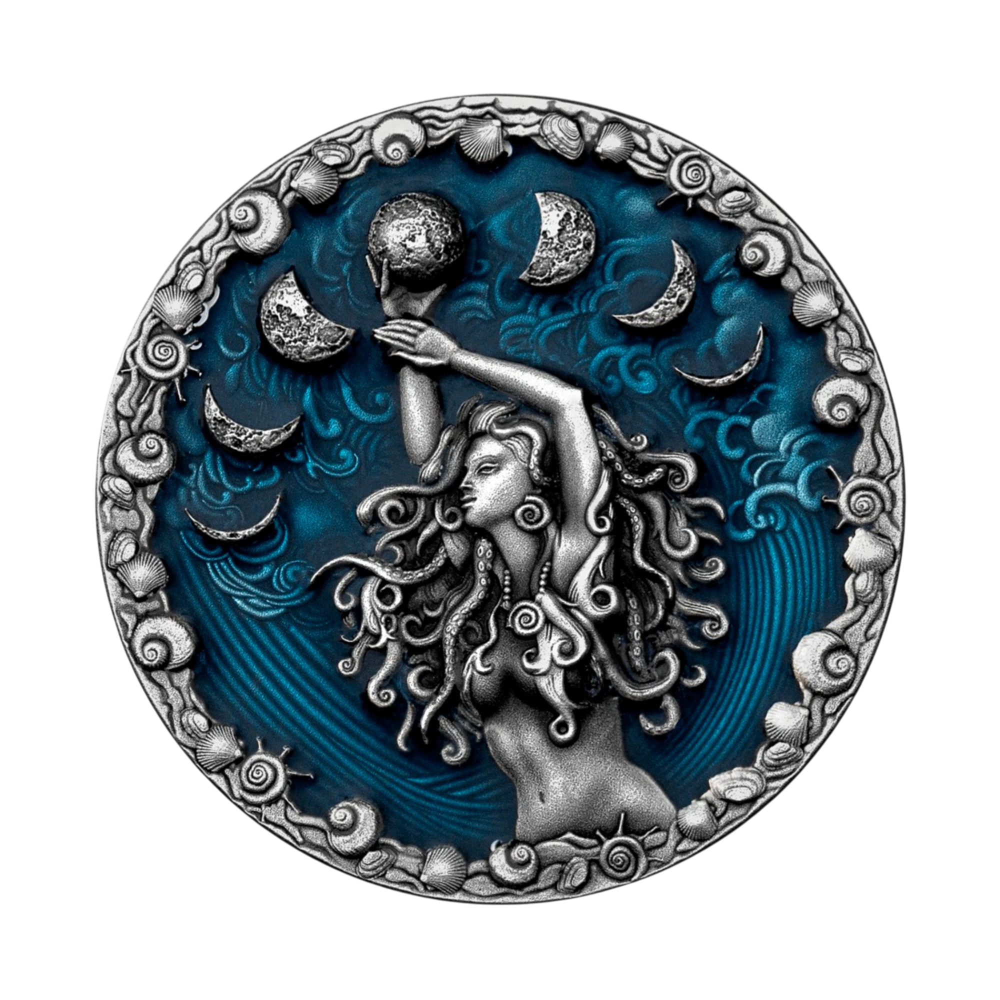 Срібна антична монета 5$ Calypso Greek Mythology 2oz 2023 Ніуе