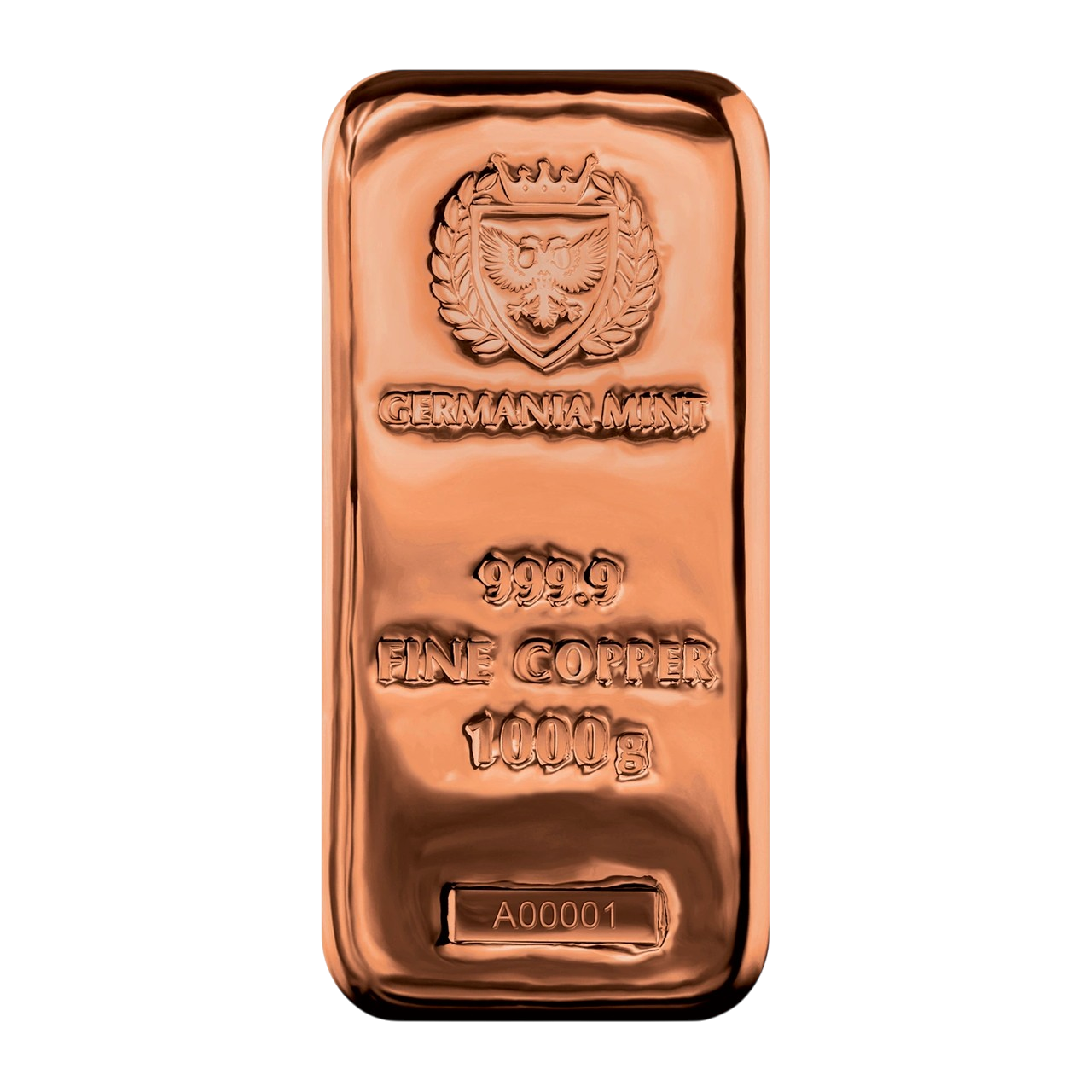 Мідний злиток Germania Mint Premium 1кг Польша